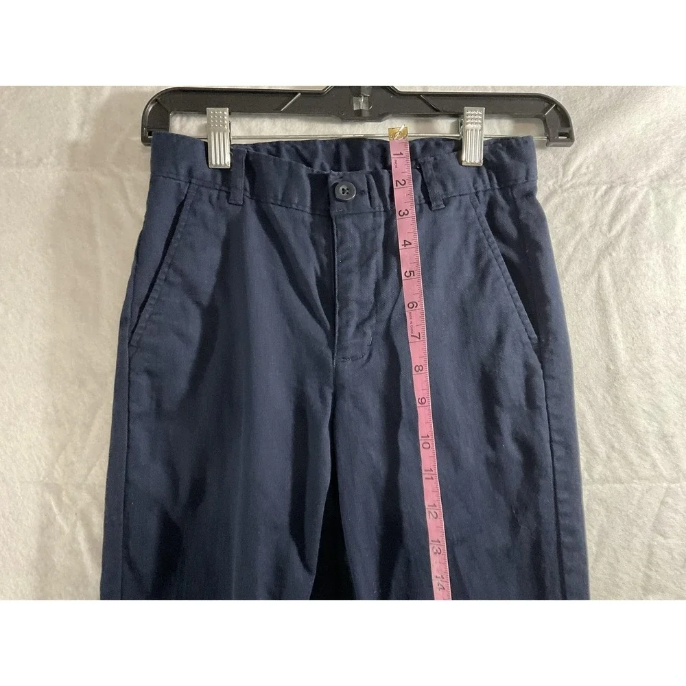 Nautica School Uniform Pants Boys 10 Blue Twill Adjustable‎ Waist Stretch Cotton